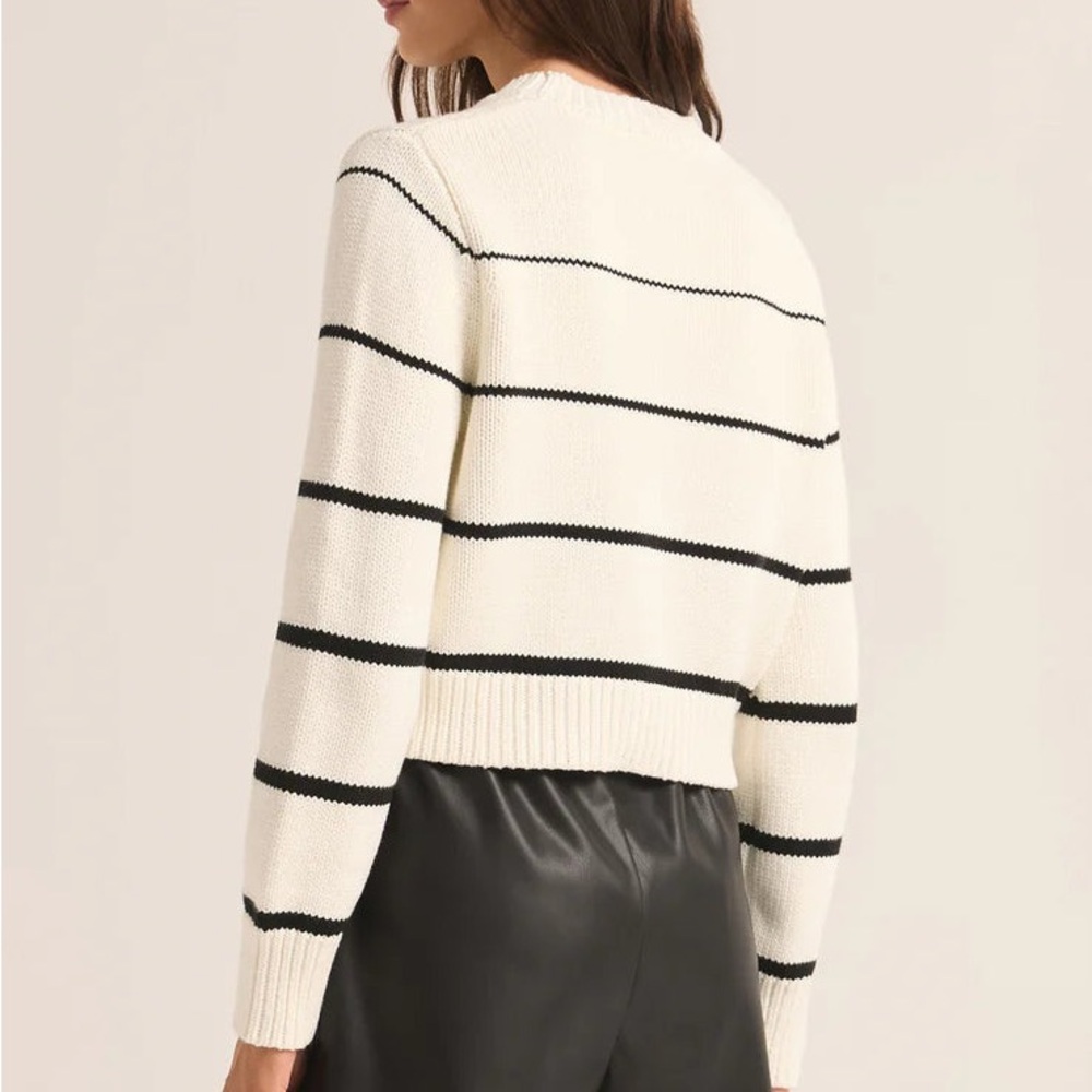 Z SUPPLY MILAN STRIPED SWEATER IN NATURAL S Like new! - Picture 5 of 5